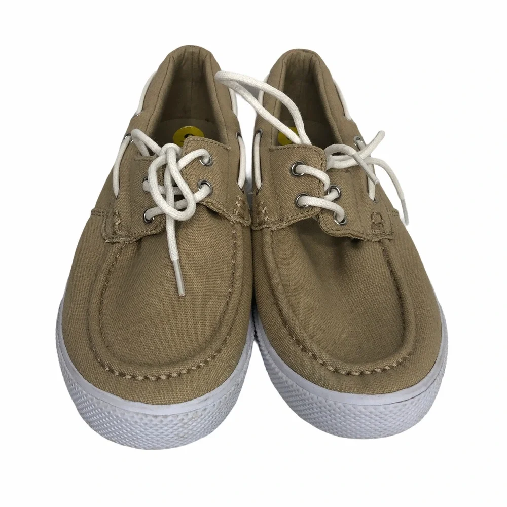 Tommy Hilfiger TmRoberto Mens Shoes Deck Beige Lace Up Size 9 EUC